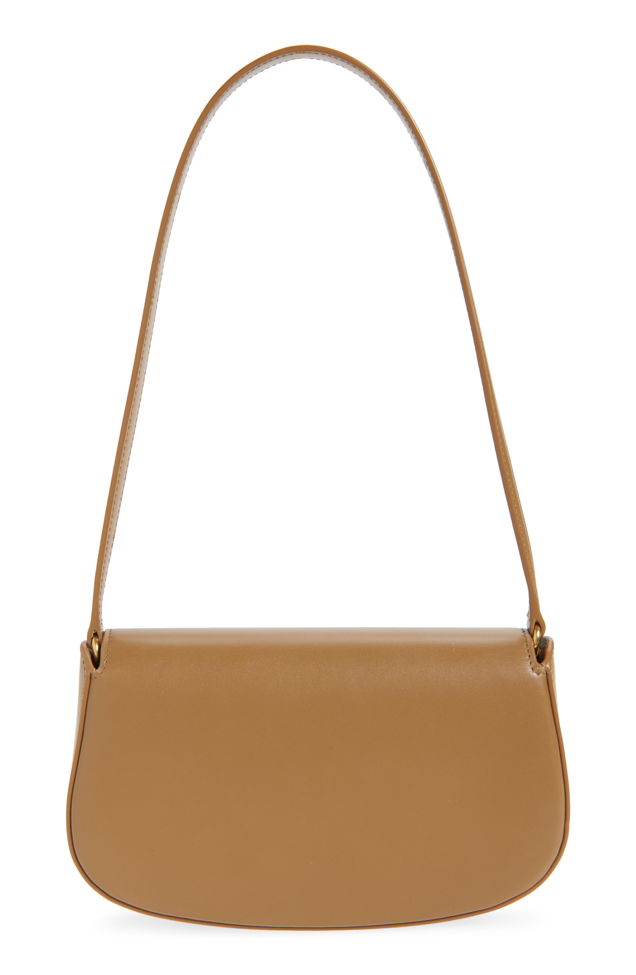 Saint Laurent Mini Cassandre Flap Leather Shoulder Bag, Alternate, color, Dark Cork