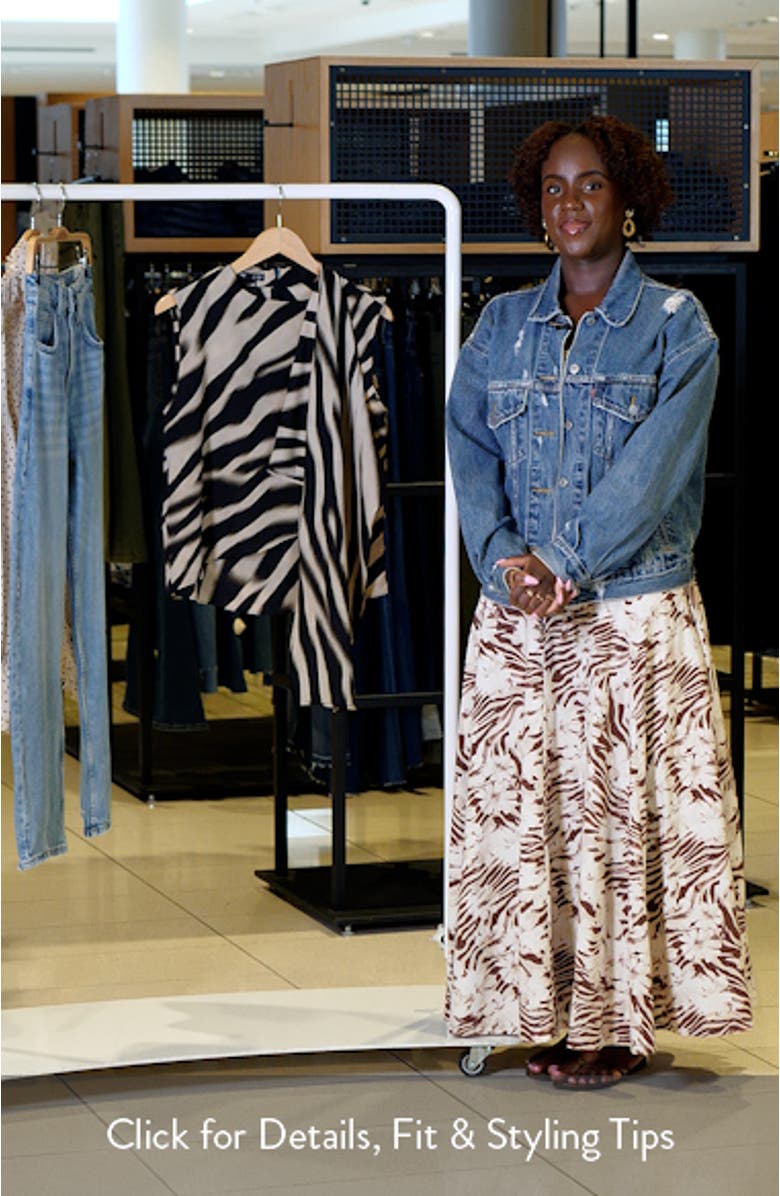 Zebra Stripe Tie Neck Top, sales video thumbnail