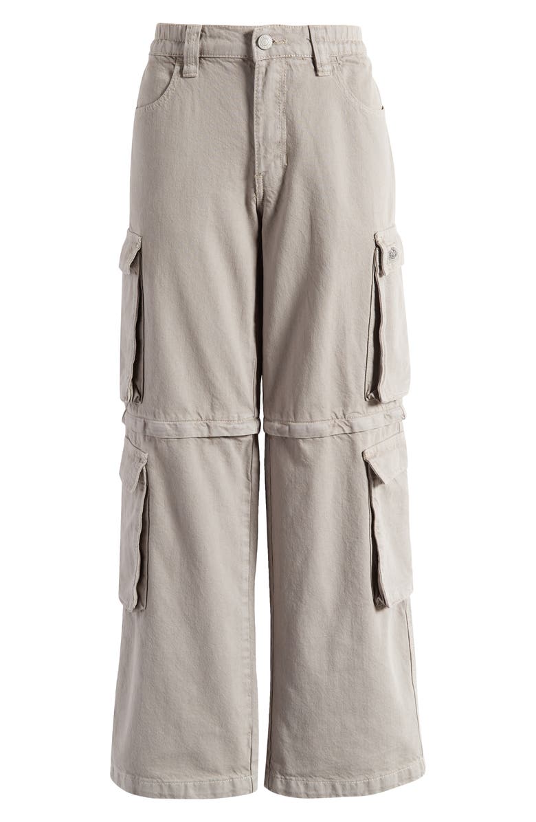 PacSun Low Rise Zip Off Cotton Twill Convertible Cargo Pants, Alternate, color, Dusty Sage