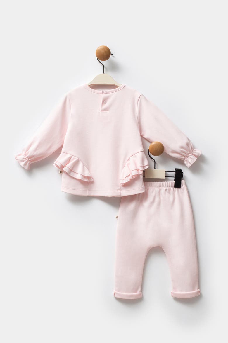 Swan Ruffle Outfit Set, Alternate, color, Pink
