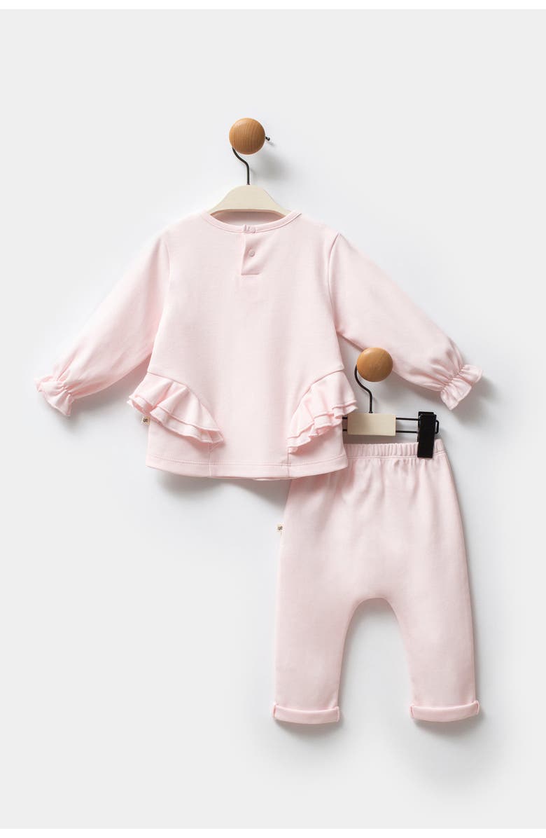 moi noi Swan Ruffle Outfit Set, Alternate, color, Pink