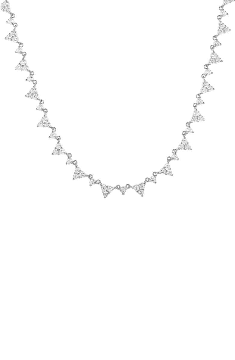Untamed Petals Dana Pave Choker Necklace, Main, color, Silver