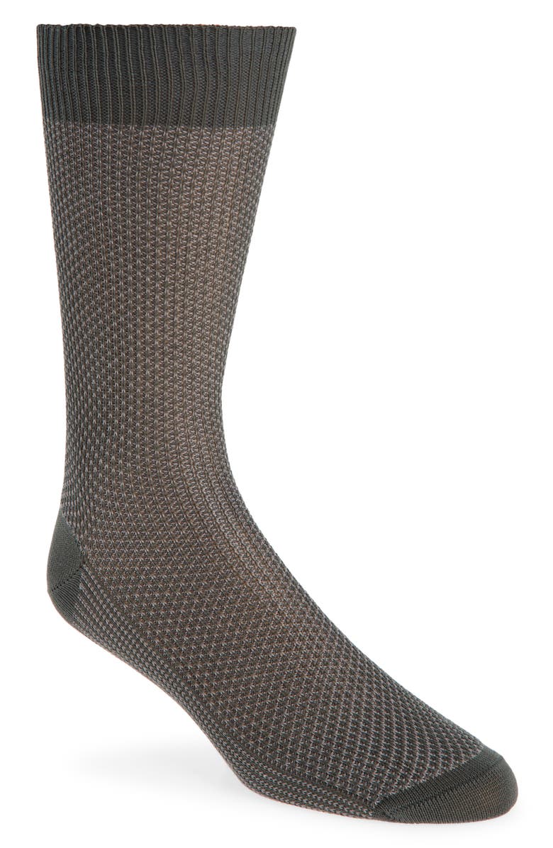 Canali Jacquard Knit Dress Socks, Main, color, Grey