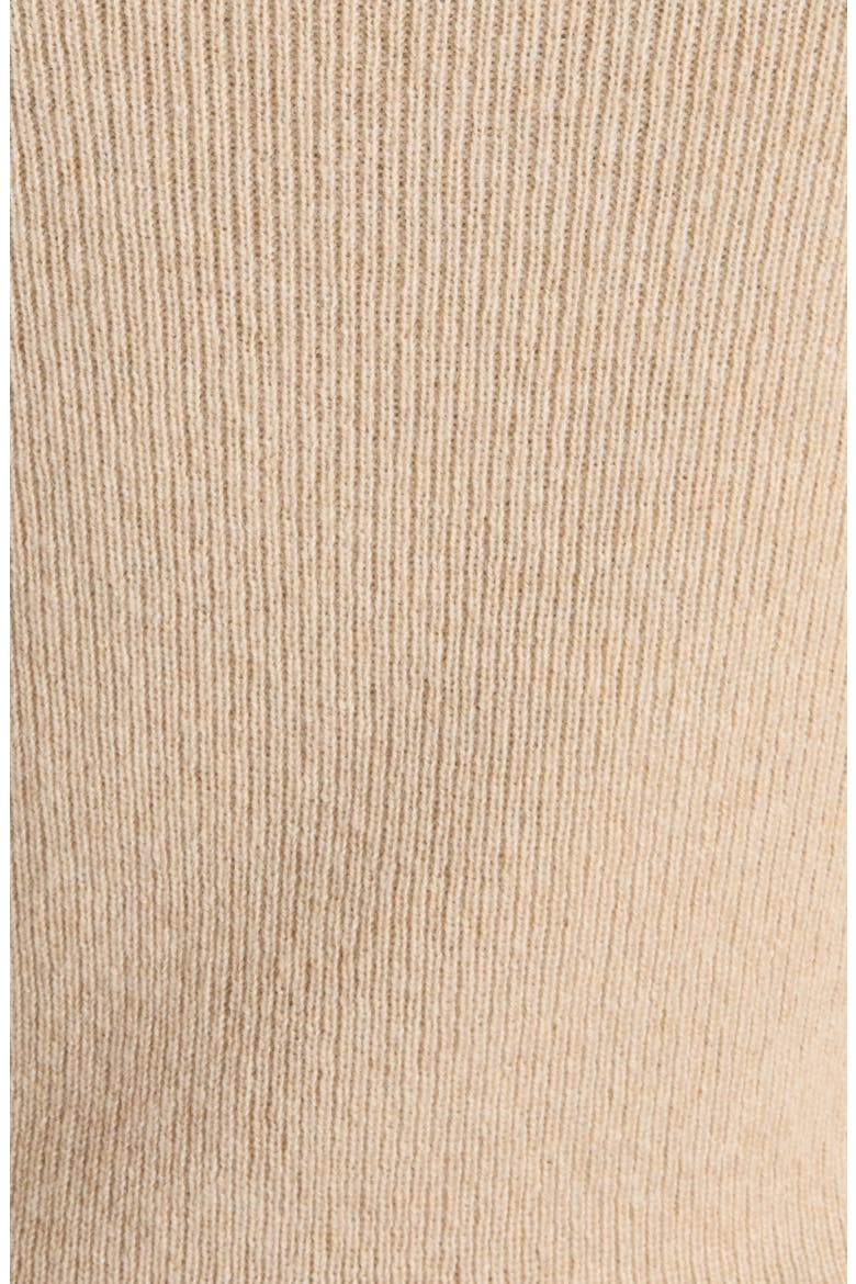 Lace Detail Cashmere Mock Neck Sweater, Alternate, color, WHITE/ ROSE