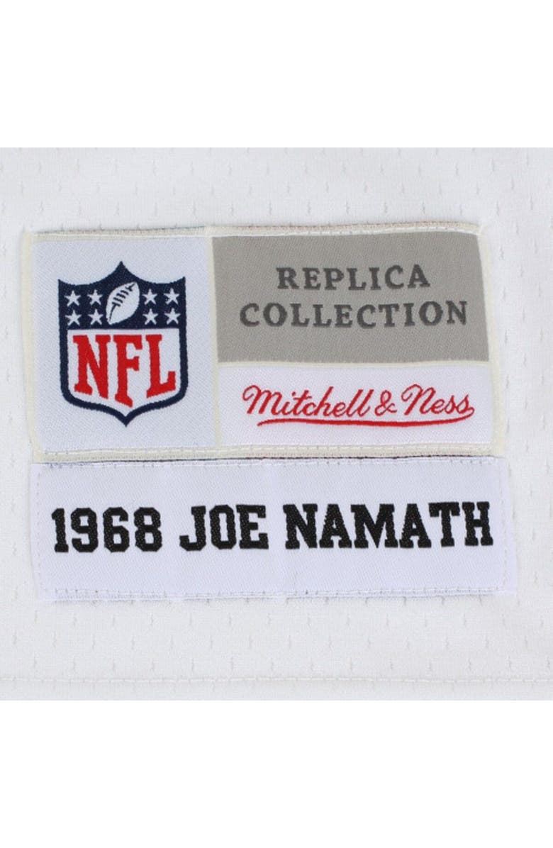 Mitchell & Ness Men's Mitchell & Ness Joe Namath White New York Jets Retired Player Legacy Replica Jersey, Alternate, color,