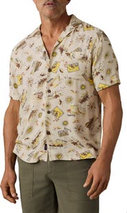 Faherty Knoa Tropical Print Camp Shirt