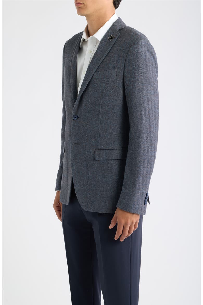 Varick Herringbone Sport Coat, Alternate, color, BLUE