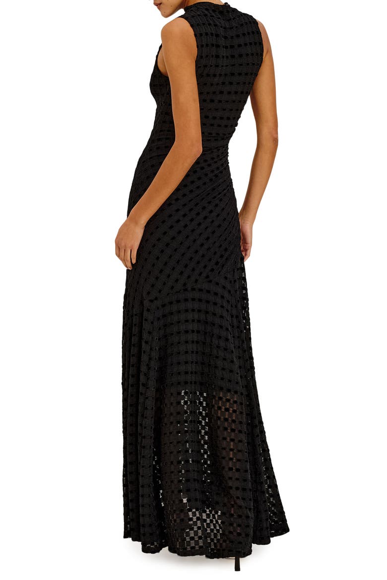 Cosmos Sleeveless Burnout Maxi Dress, Alternate, color, BLACK CHECKERBOARD