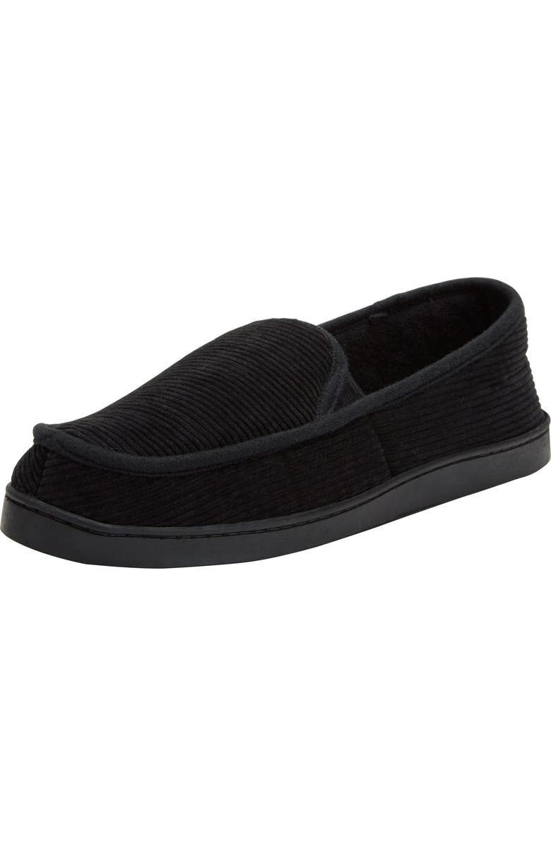 KingSize Cotton Corduroy Slippers, Main, color, Black