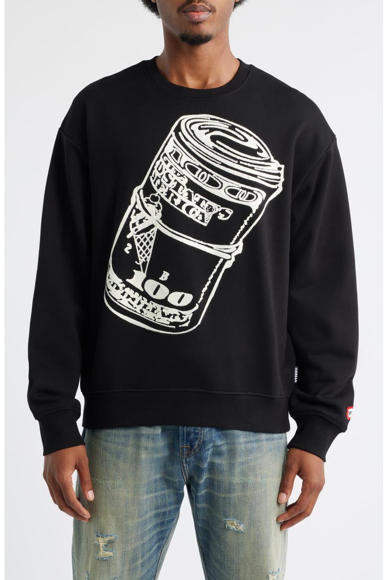 Roll Graphic Sweatshirt, Main, color, BLACK