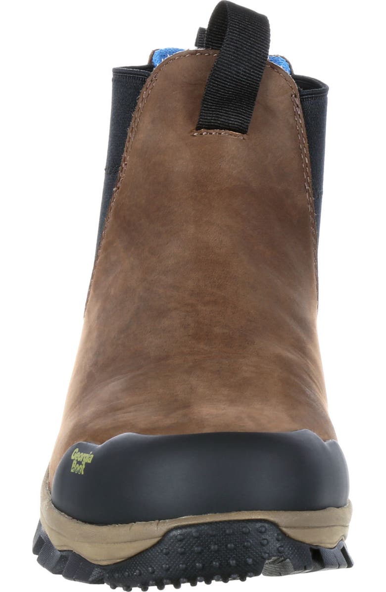 Georgia Boot Chelsea Waterproof Work Romeo Boot, Alternate, color, Dark Brown