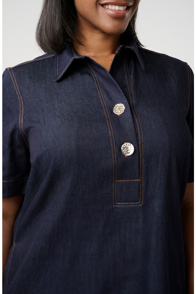 Avia Denim Shirtdress, Alternate, color, INDIGO NOIR