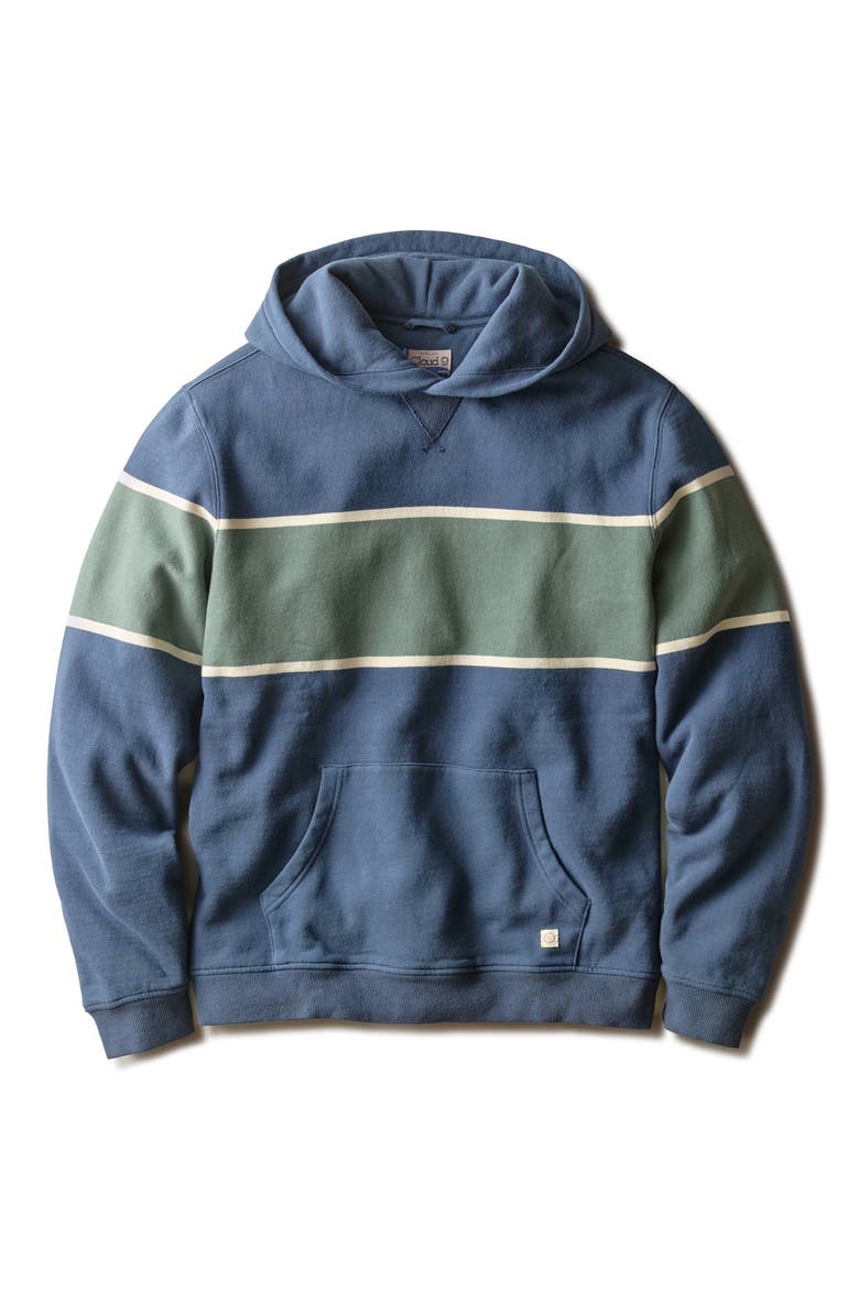 Relaxed Cloud 9 Colorblocked Hoodie, Alternate, color, MOOD INDIGO COLORBLOCK