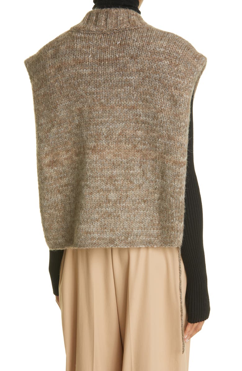 Maison Margiela Open Side Alpaca Blend Sweater Vest, Alternate, color,