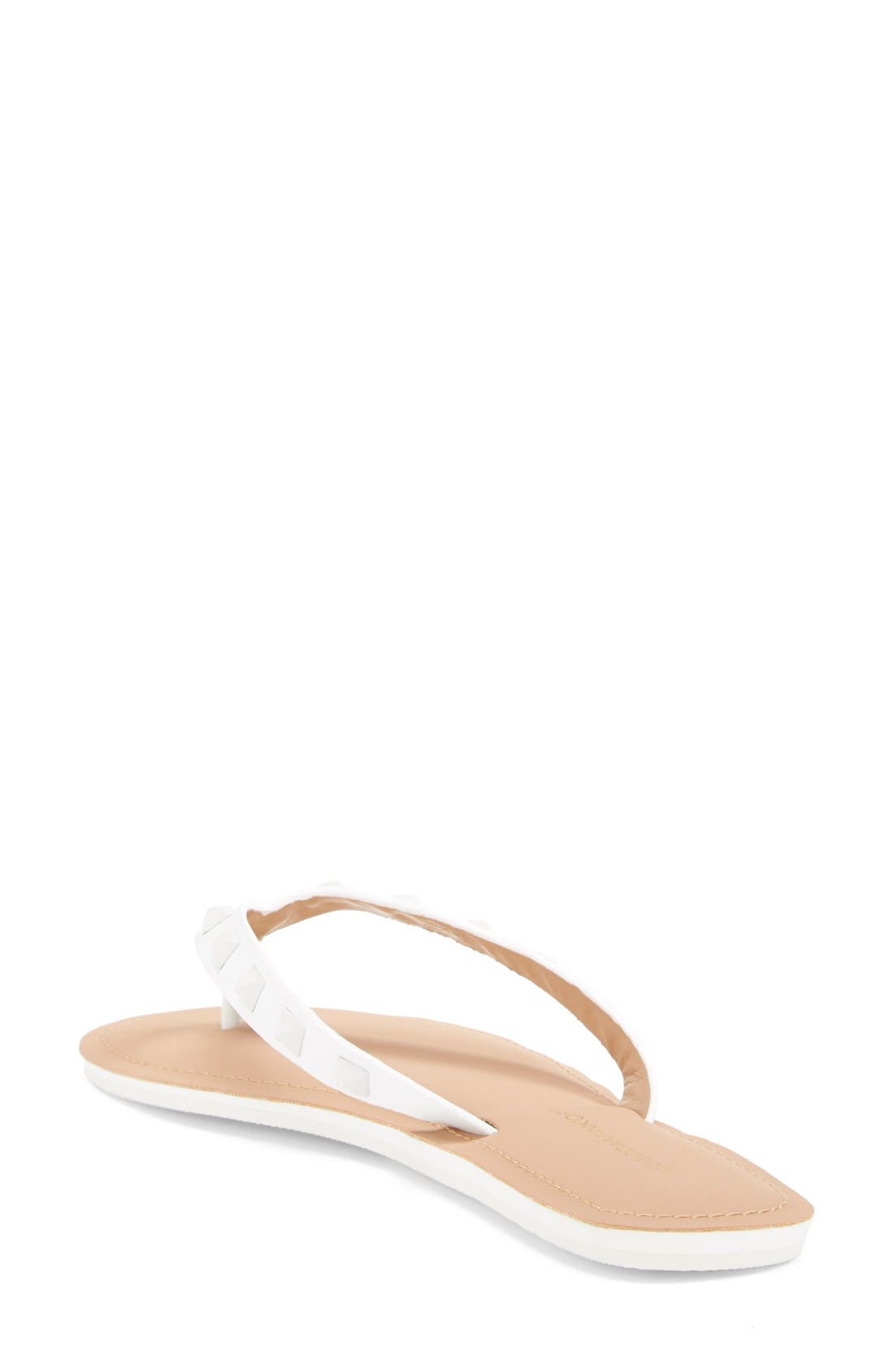 'Fiona' Thong Sandal, Alternate, color, WHITE