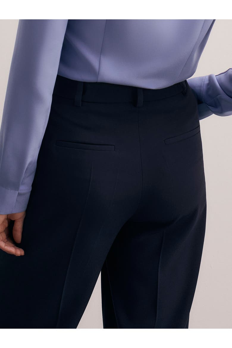 Adelaide Clever Crepe Wide Leg Trousers, Alternate, color, Navy