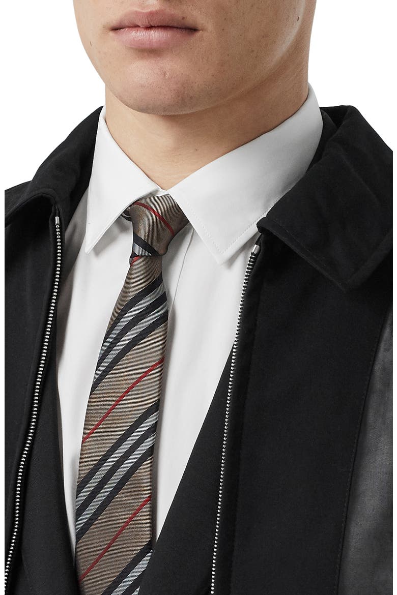 Manston Check Silk Tie, Alternate, color, ARCHIVE BEIGE