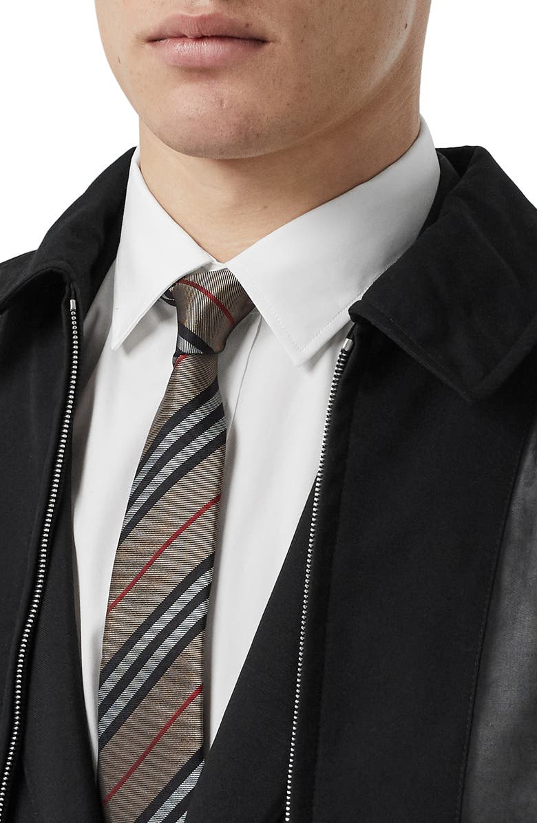 Burberry Manston Check Silk Tie, Alternate, color,