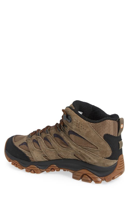 Shop Merrell Moab 3 Mid Waterproof Hiking Shoe In Olive/gum