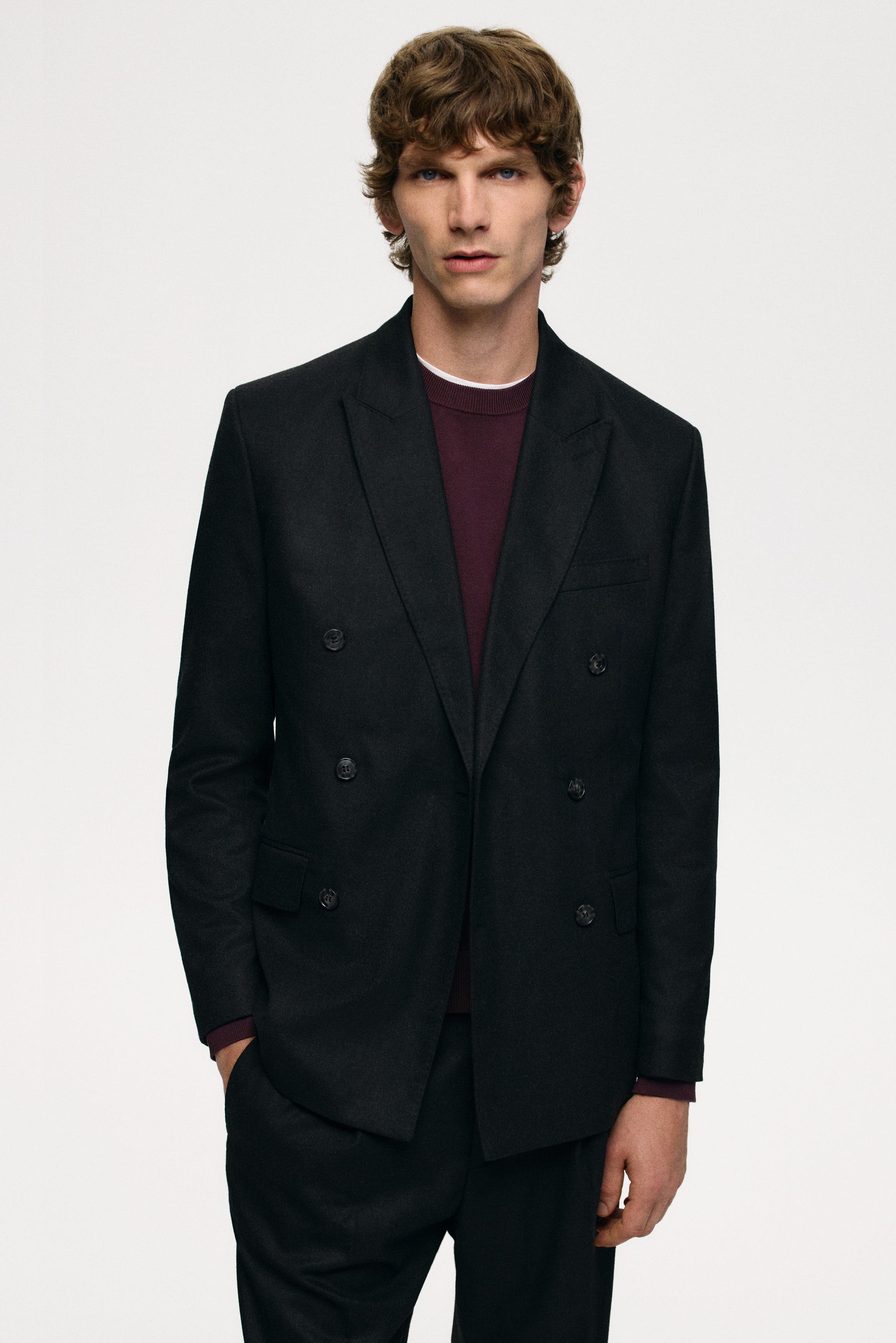 Regular Fit Double-breasted Jacket - image 2