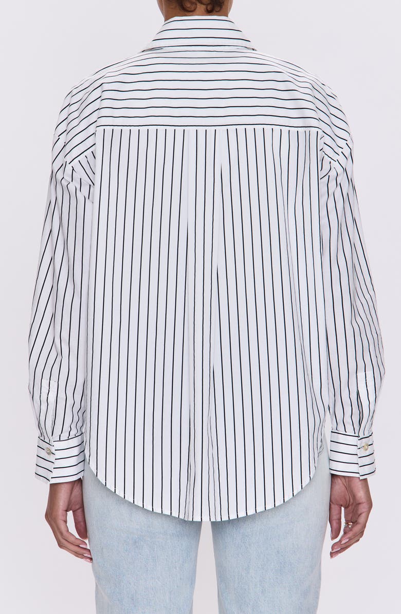 Pistola Samantha Button-Up Shirt, Alternate, color, Noir Le Blanc Stripe