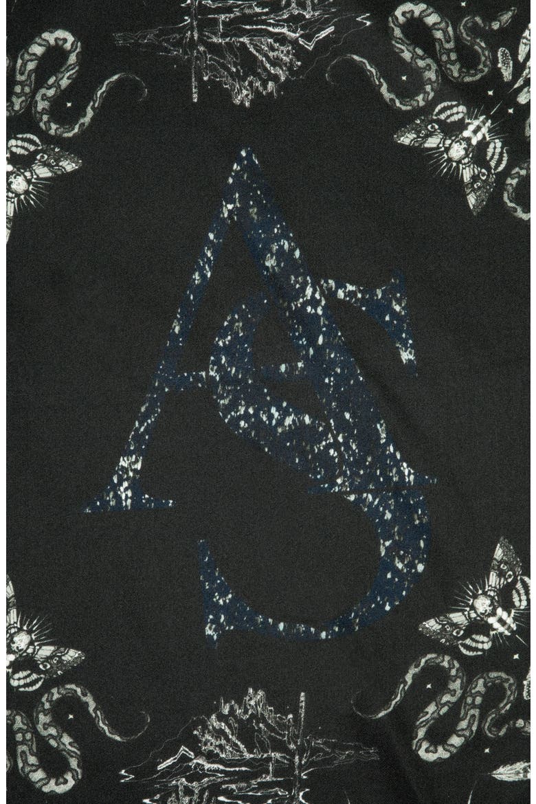 Somnium Silk Bandana, Alternate, color, BLACK