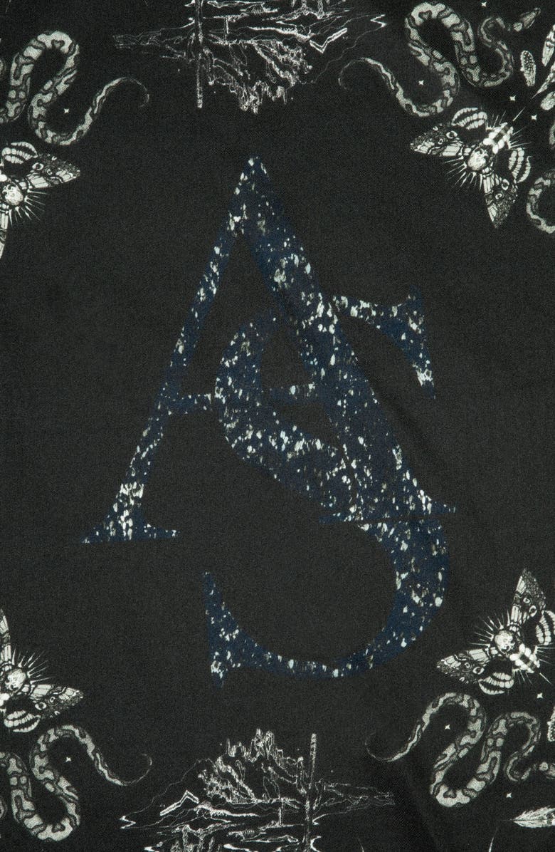 AllSaints Somnium Silk Bandana, Alternate, color,