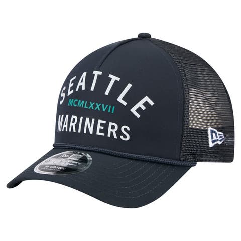 Men's New Era  Navy Seattle Mariners Minimalist 9FORTY A-Frame Adjustable Hat