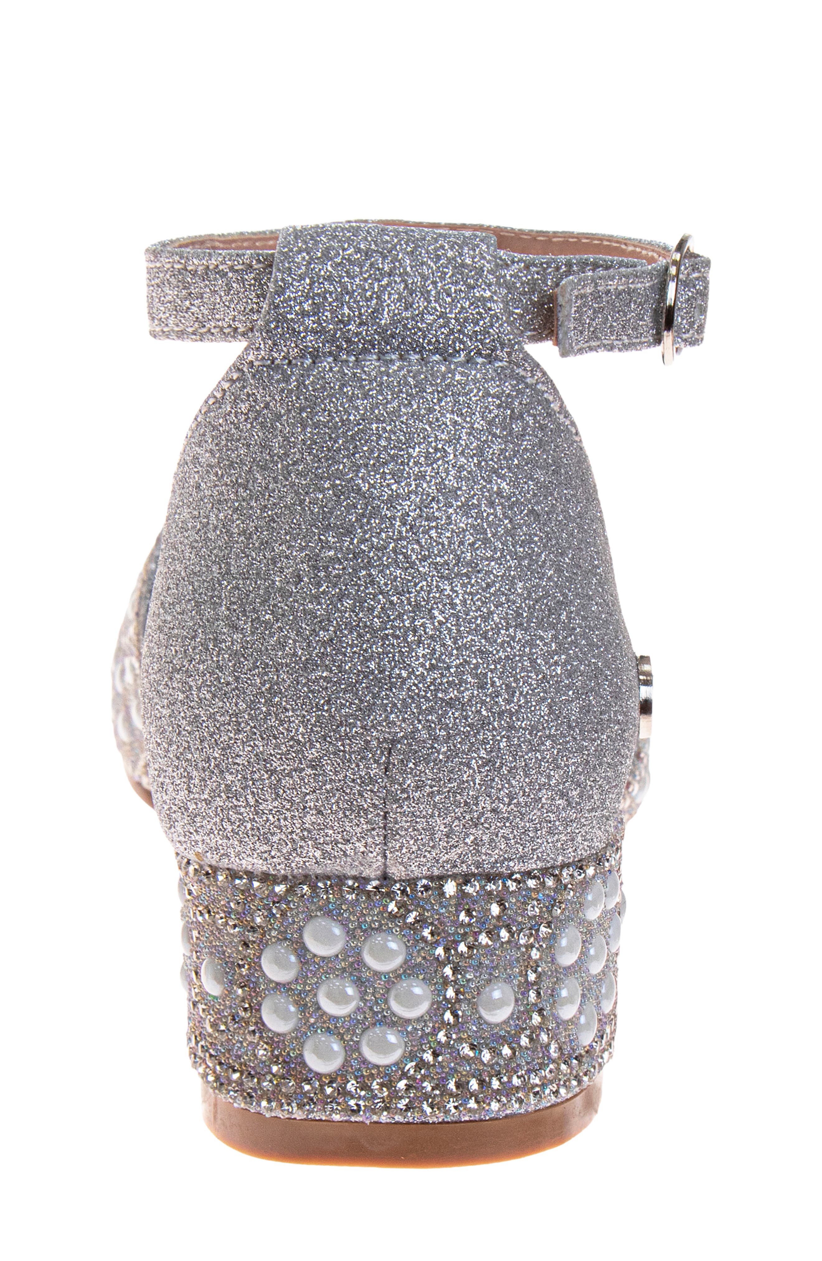 Kids' Glitter d'Orsay Pump, Alternate, color, WHITE GLITTER