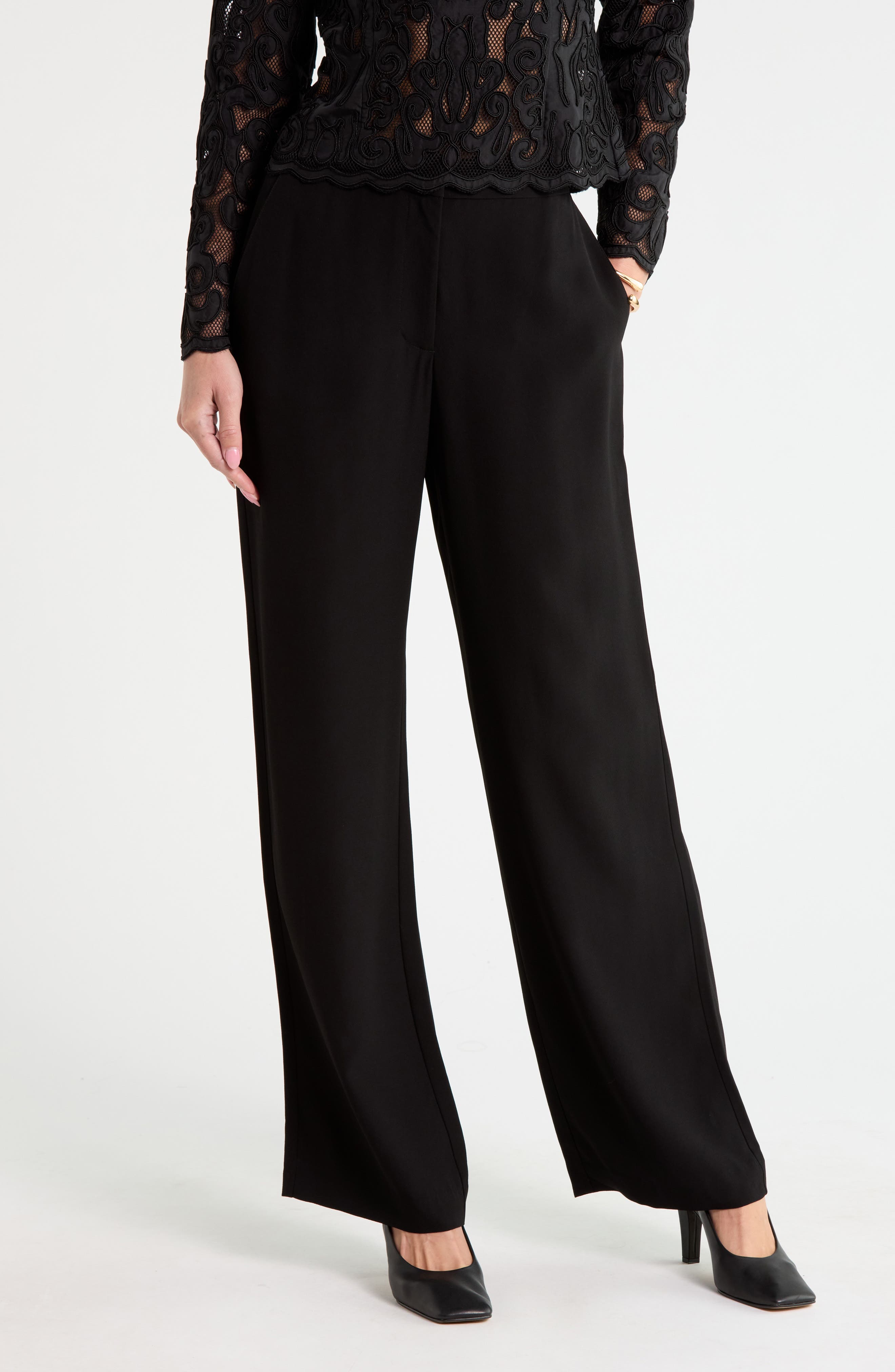 Ollie Mid Rise Wide Leg Pants