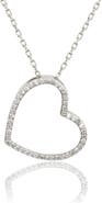 SOUZANA by Suzy Levian 14K Gold 0.25cttw Pavé Diamond Heart Necklace