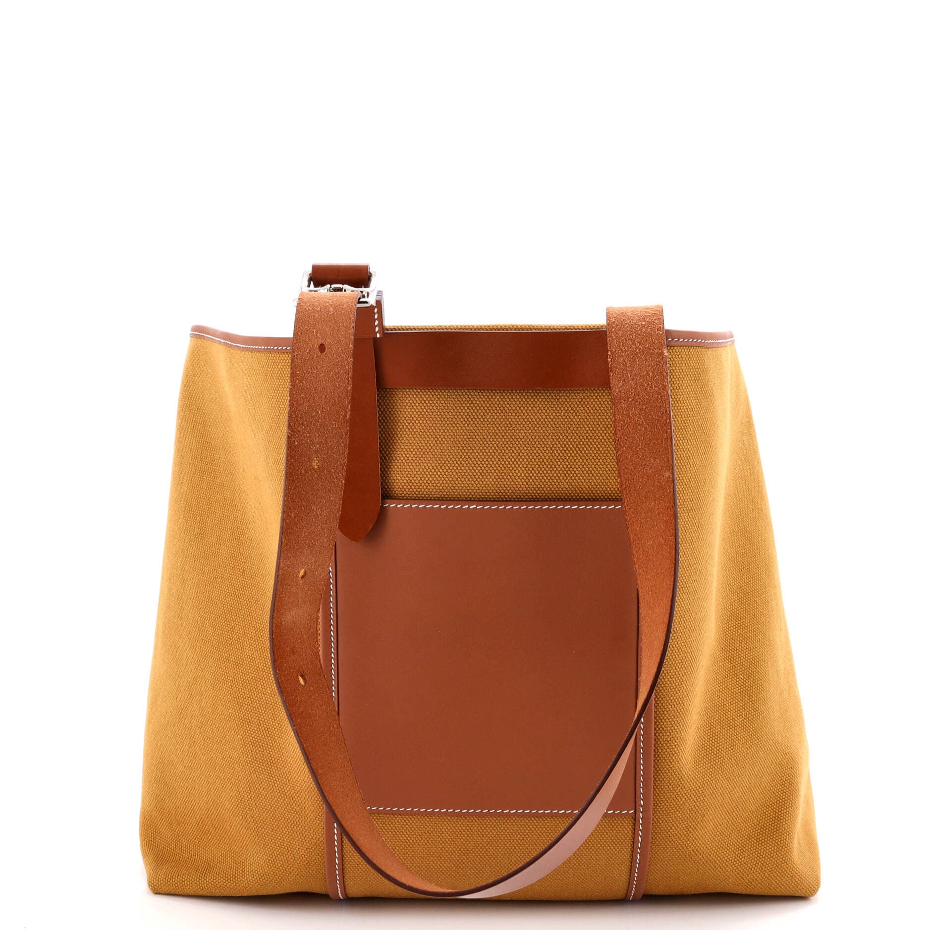 Pre-Owned Hermes Etriviere Pocket Tote Toile and Leather 35, Alternate, color, 