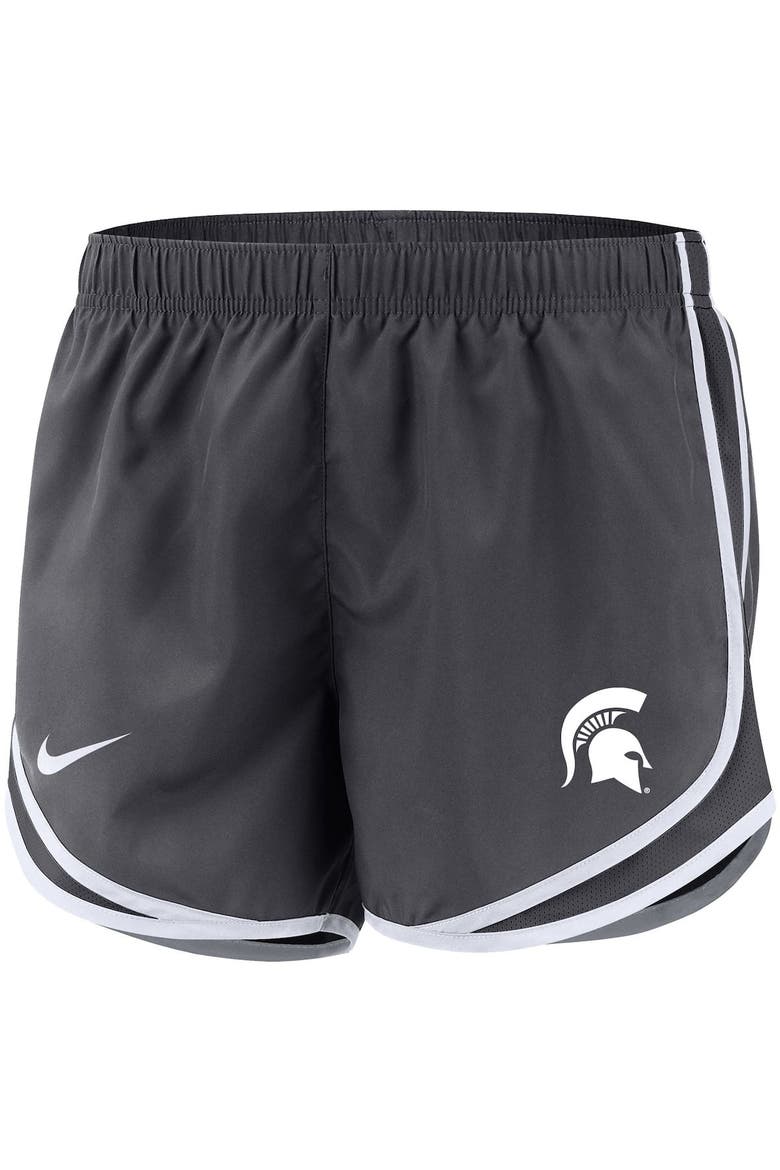 Women's Nike Anthracite Michigan State Spartans Team Tempo Performance Shorts, Alternate, color, Anthracite
