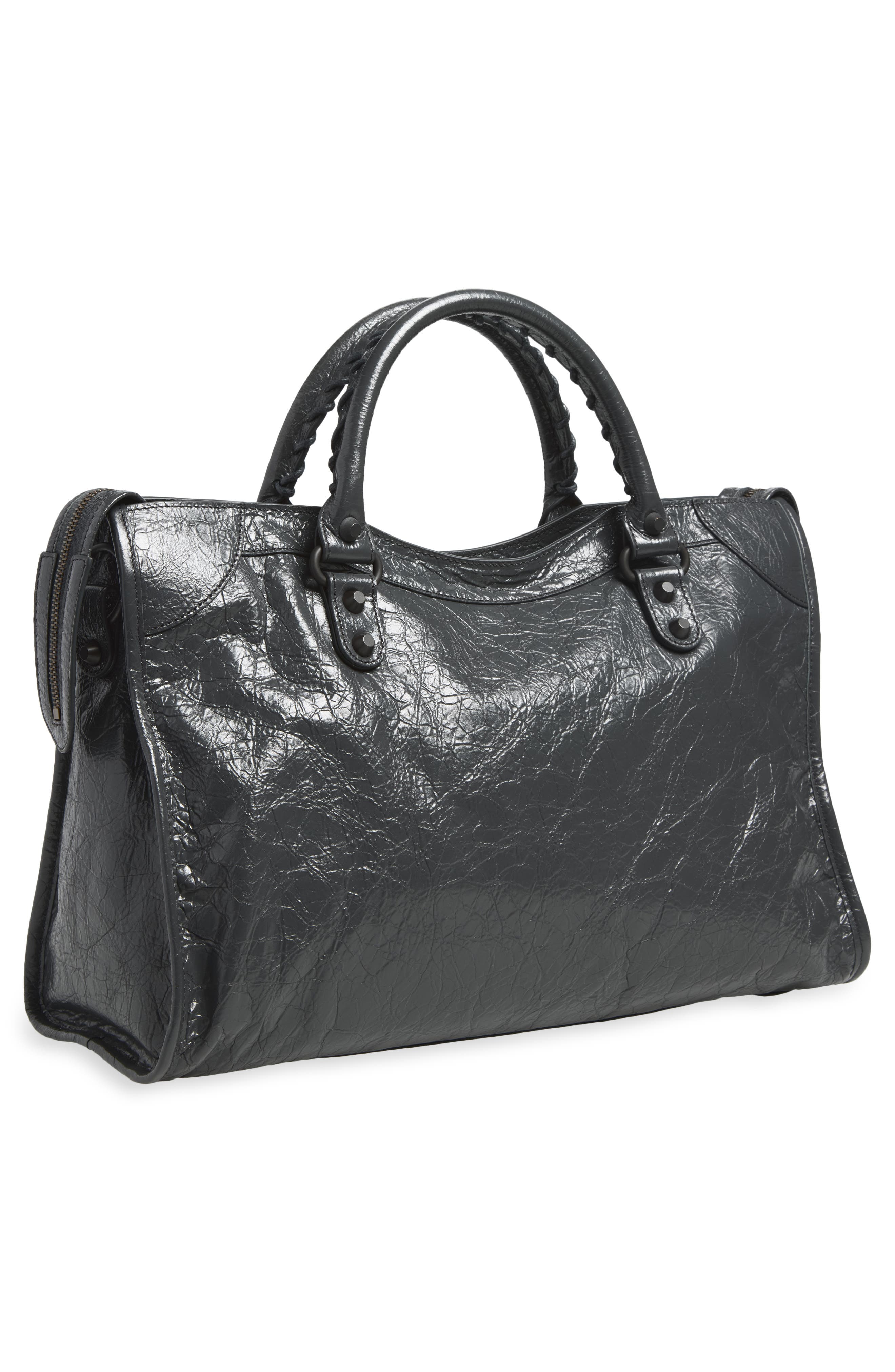 Medium Le City Leather Satchel, Alternate, color, 1251 VOLCANIC ROCK
