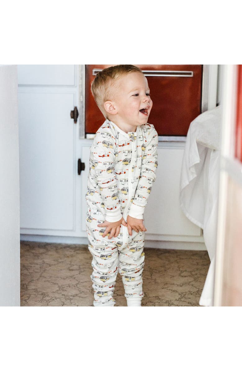 Milkbarn Organic Cotton Zipper Pajama, Alternate, color, Chicken