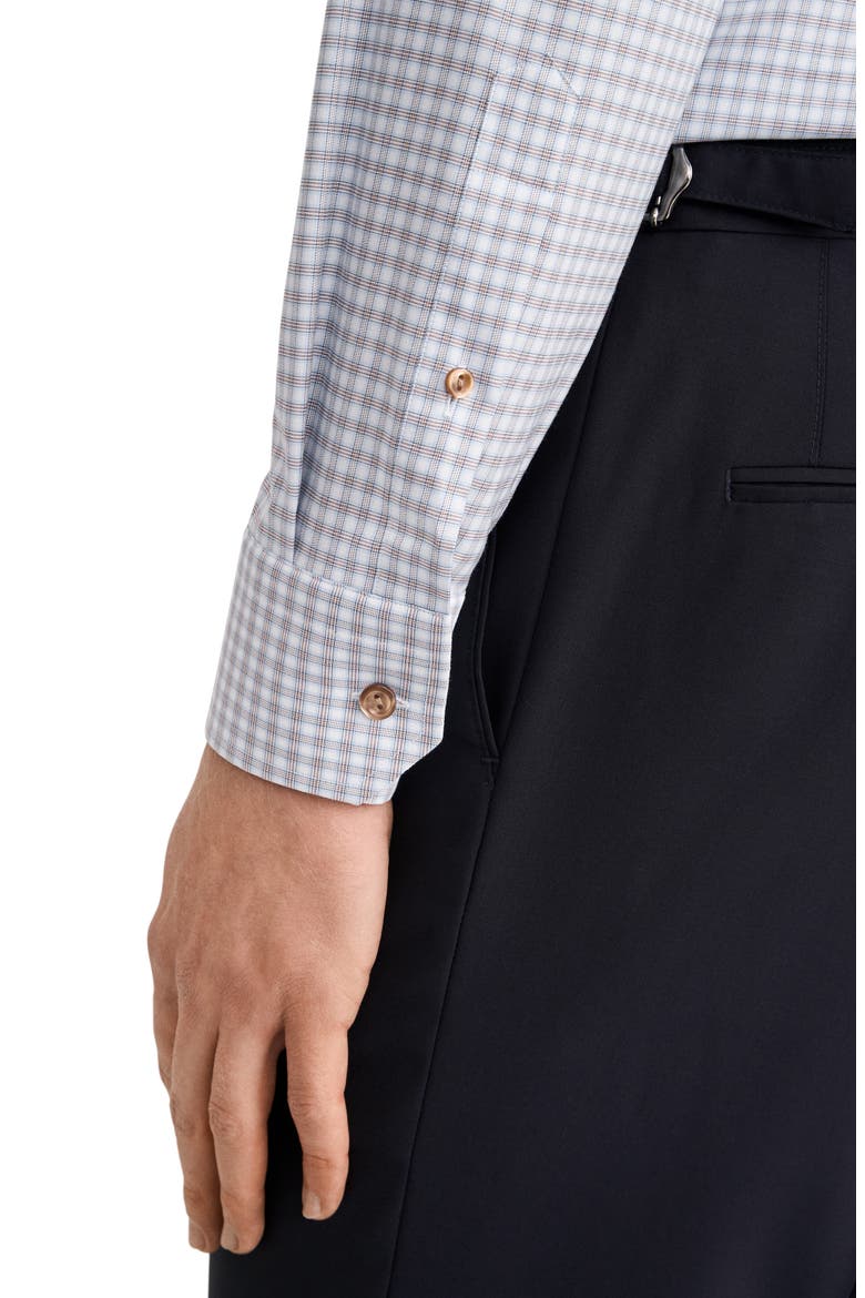 Slim Fit Check Cotton & Tencel Lyocell Shirt, Alternate, color, LIGHT BLUE