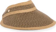 Vince Camuto Rollup Straw Visor