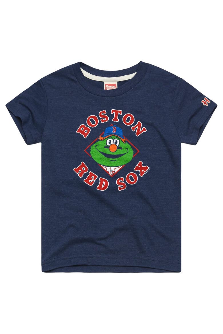 Youth Homage Navy Boston Red Sox Mascot Tri-Blend T-Shirt, Main, color, Navy