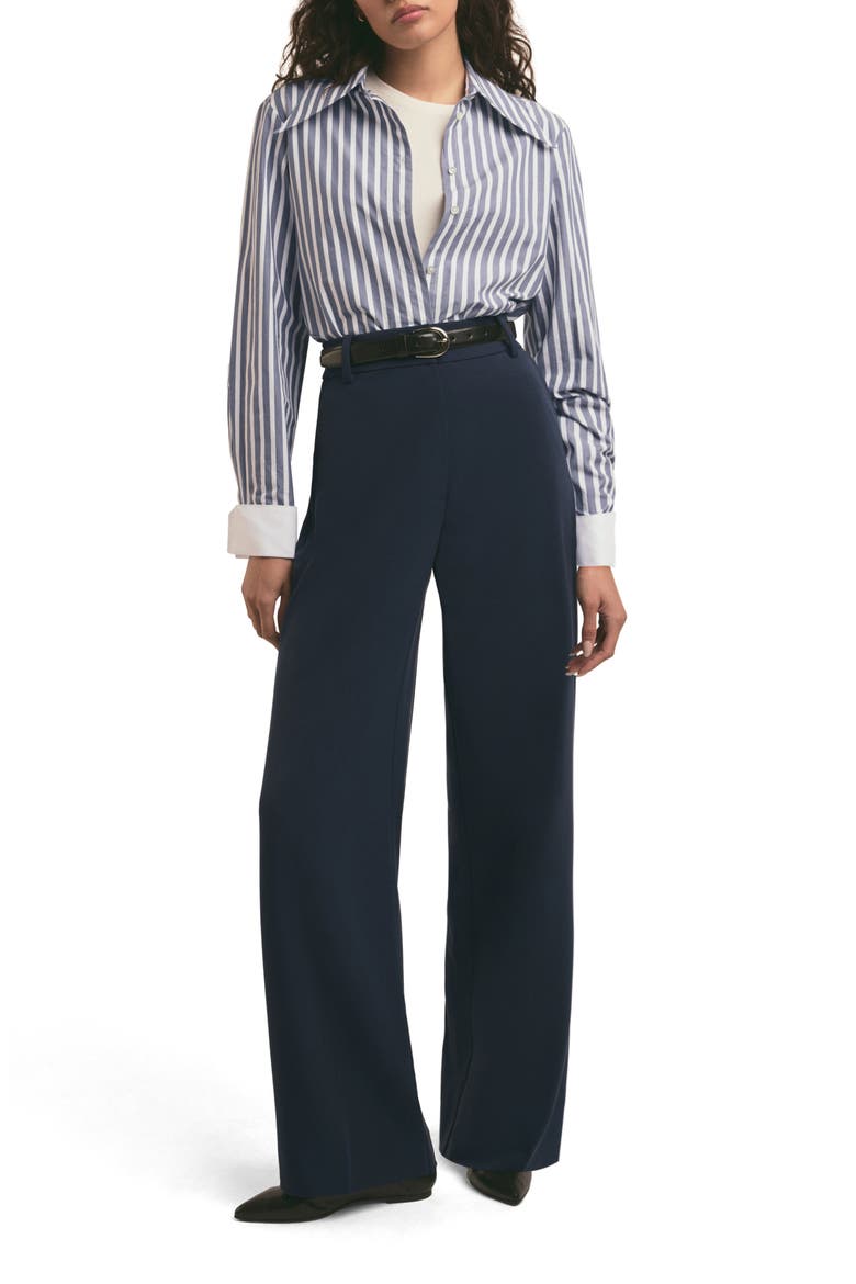 The Fiona High Waist Wide Leg Pants, Alternate, color, NAVY