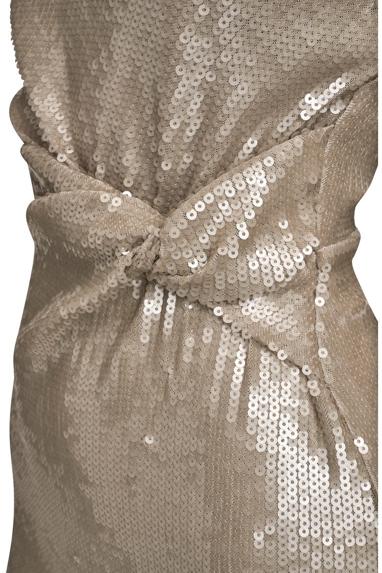 Sequin Sleeveless Midi Dress, Alternate, color, CHAMPAGNE