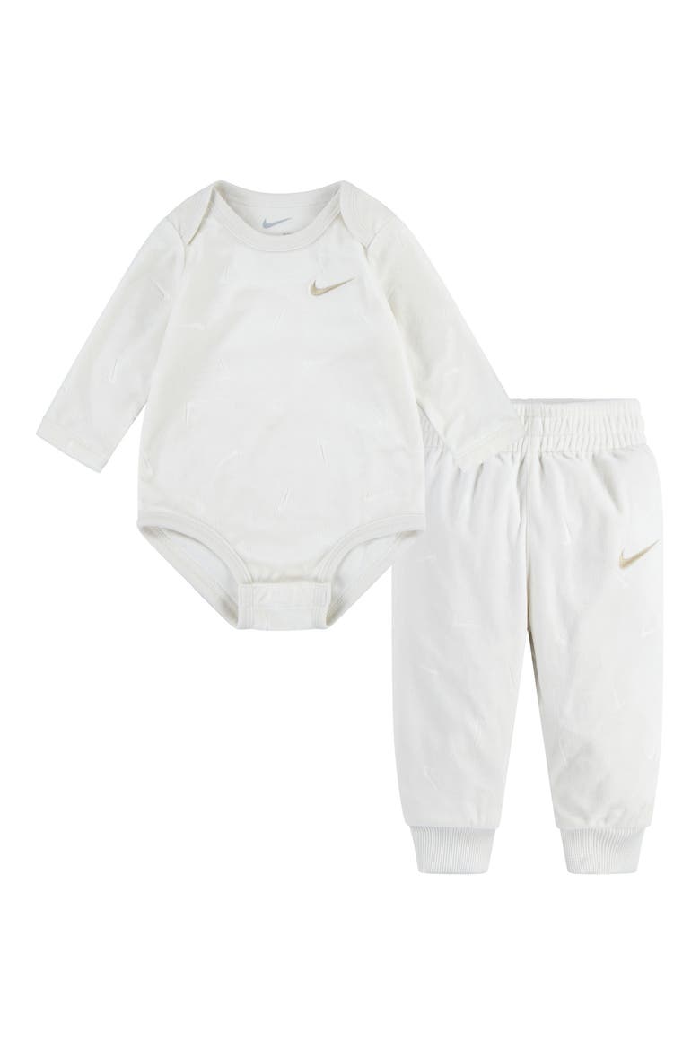 New Impressions Bodysuit & Joggers Set, Main, color, PALE IVORY