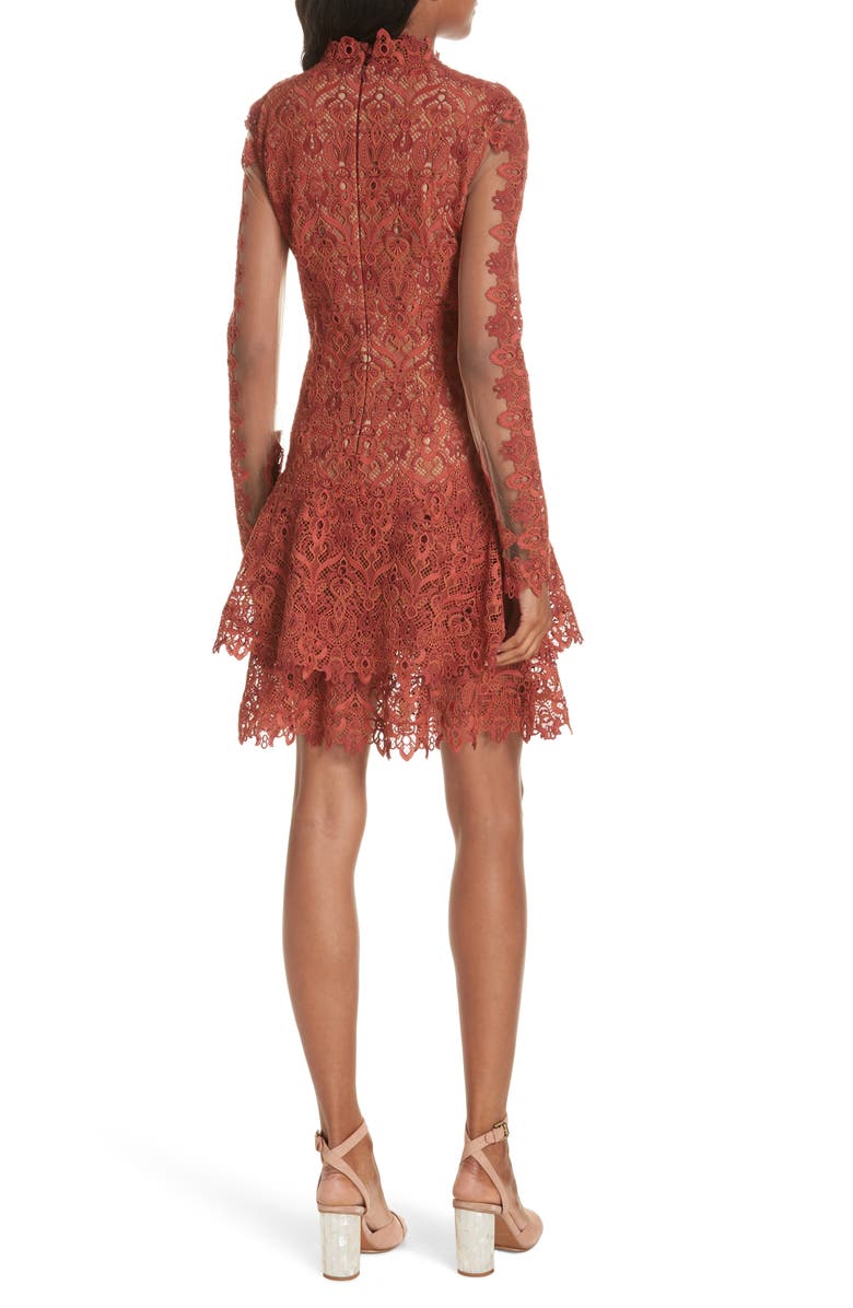 Simkhai Jonathan Simkhai Guipure Lace Layer Hem Dress, Alternate, color, 