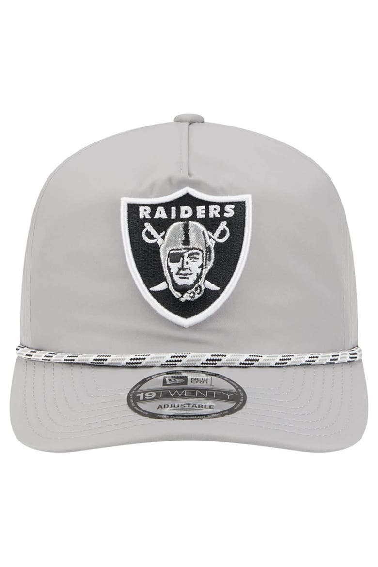 Men's New Era Silver Las Vegas Raiders Rope 19TWENTY Hat, Alternate, color, Silver