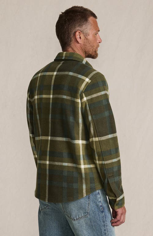 Lands' End Anyweather Fleece Shirt Jacket In Green