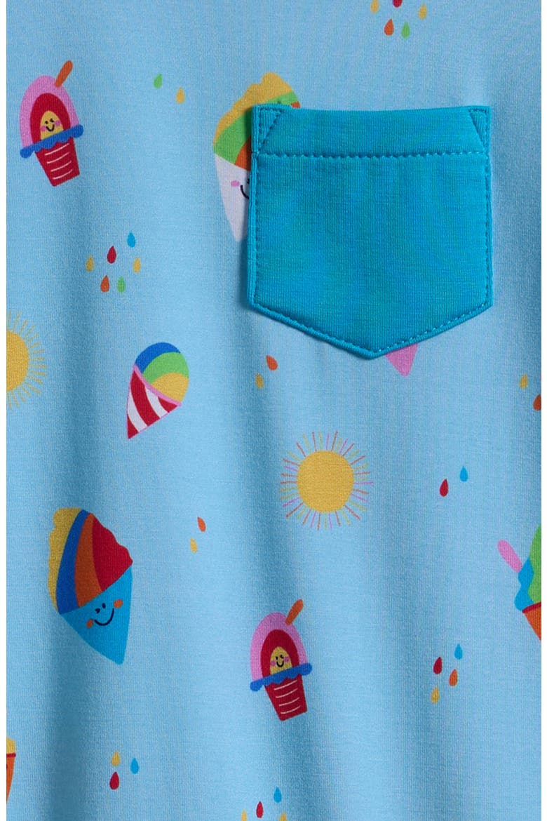 Rainbow Shave Ice Romper, Alternate, color, BLUE