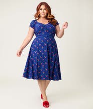 Unique Vintage Plus Size Ohara Swing Dress