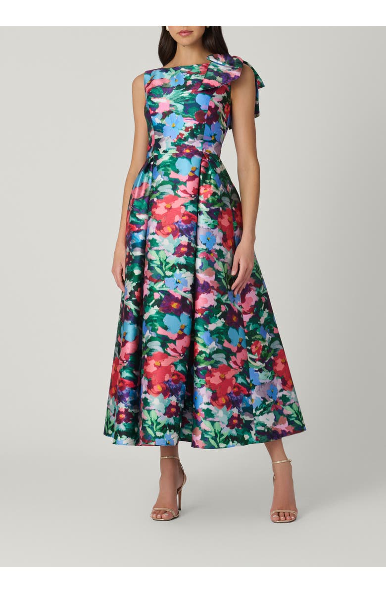 Shoshanna Midnight Eleanor Gancalo Floral Dress, Main, color, Navy Multi