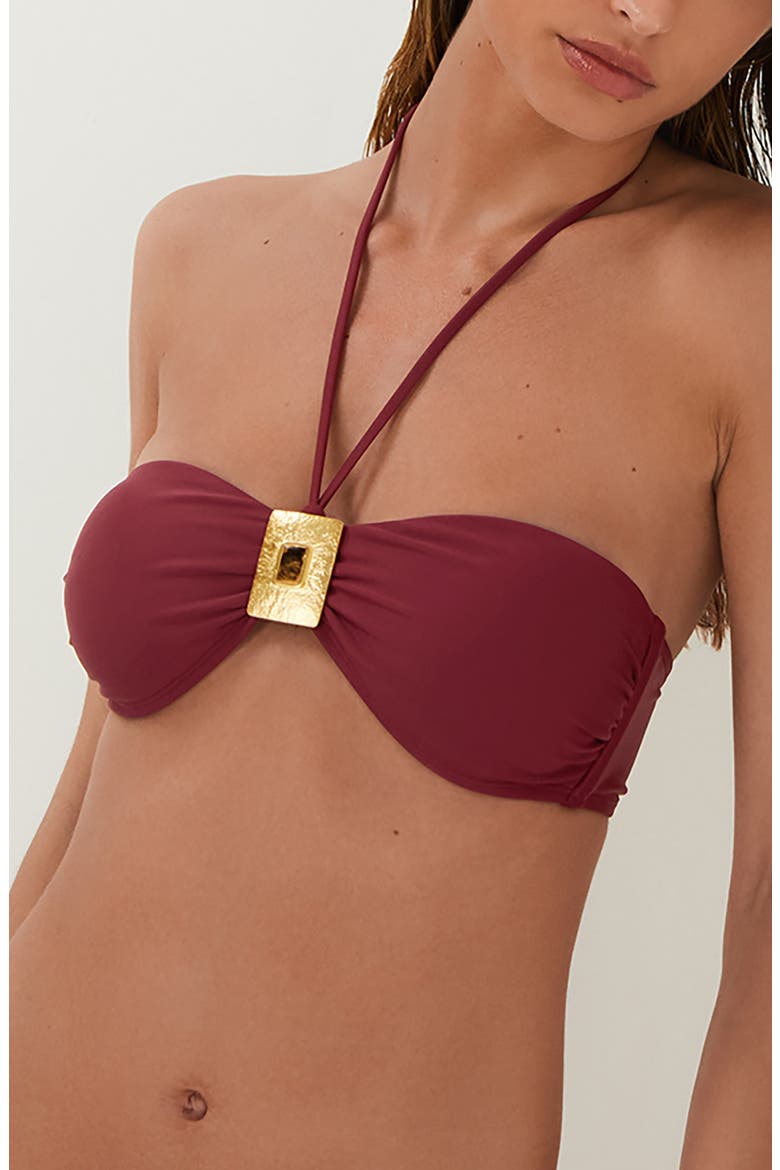 Liza Bandeau Bikini Top, Main, color, RED