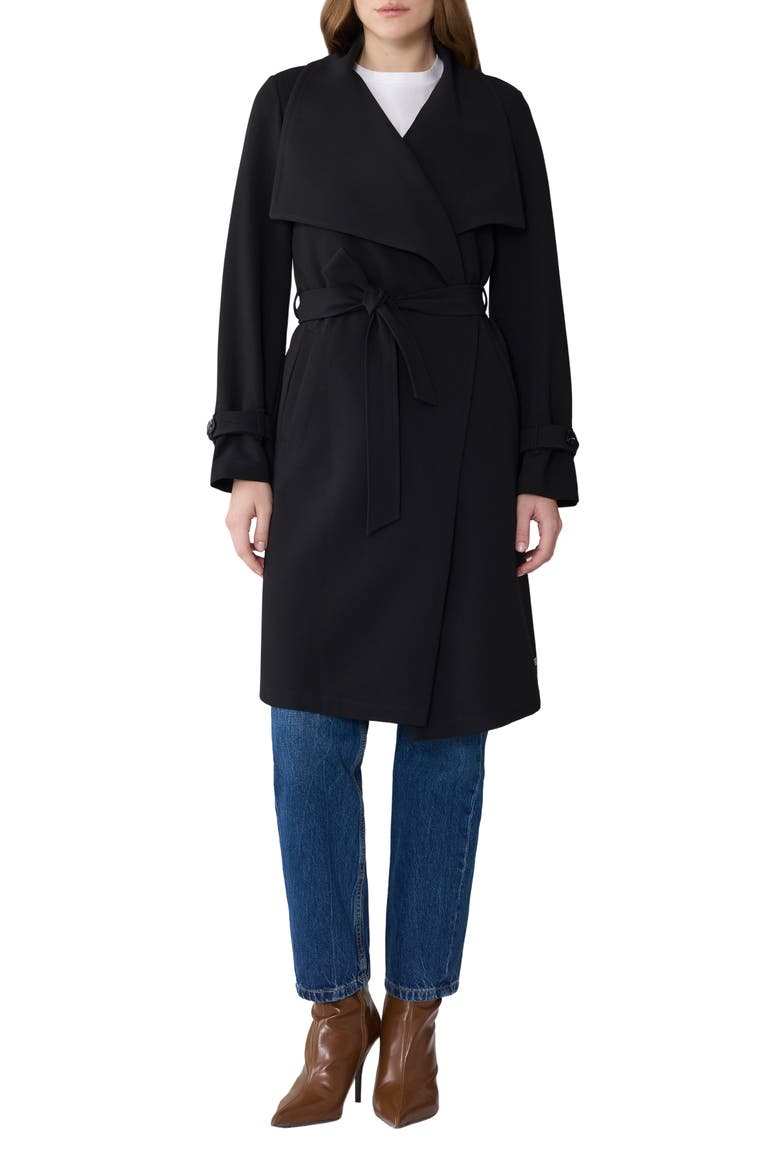Olivia Trench Coat, Main, color, BLACK