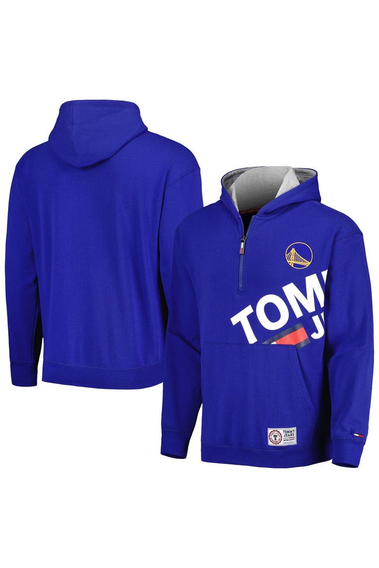 Men's Tommy Jeans Royal Golden State Warriors Bernard Half-Zip Hoodie, Main, color, Royal